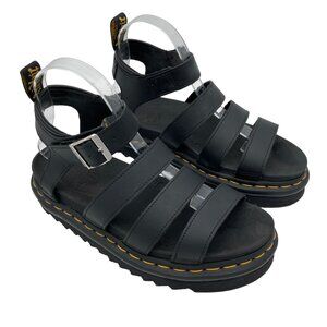 Dr. Martens Blaire Leather Platform Sawtooth Sole Sandals